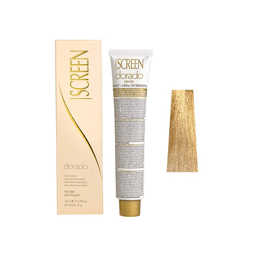 Крем-фарба для волосся перманентна з 24-каратним золотом SCREEN Dorado 11D (11.3) Golden Platinium Вlonde, 100 ml - 1